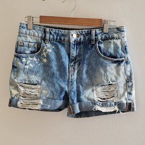 High Waisted Zara Distressed Bleach Acid Wash 6